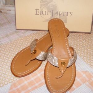 Erica Javits Leather Thong Sandals